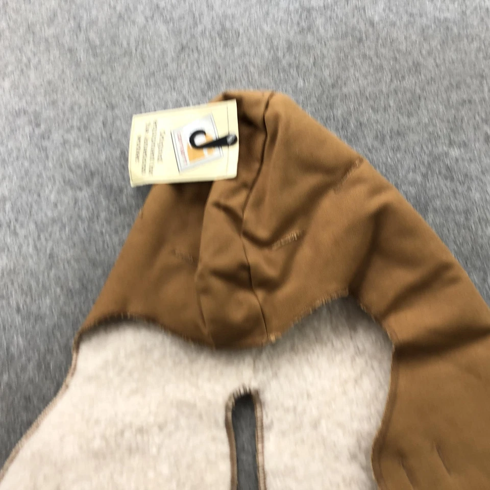 Vintage Carhartt Hood Strap Back Brown Sherpa Lined Canvas Workwear USA Artic - Image 3 of 4