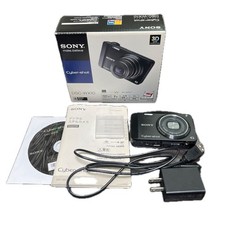 Sony Cyber-shot DSC-WX10 Black 16.2MP Digital Camera Boxed Tested G Lens