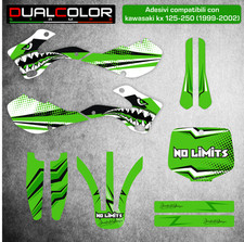kit adesivi grafiche Kawasaki KX 125 250 1999 2000 2001 2002 moto cross enduro