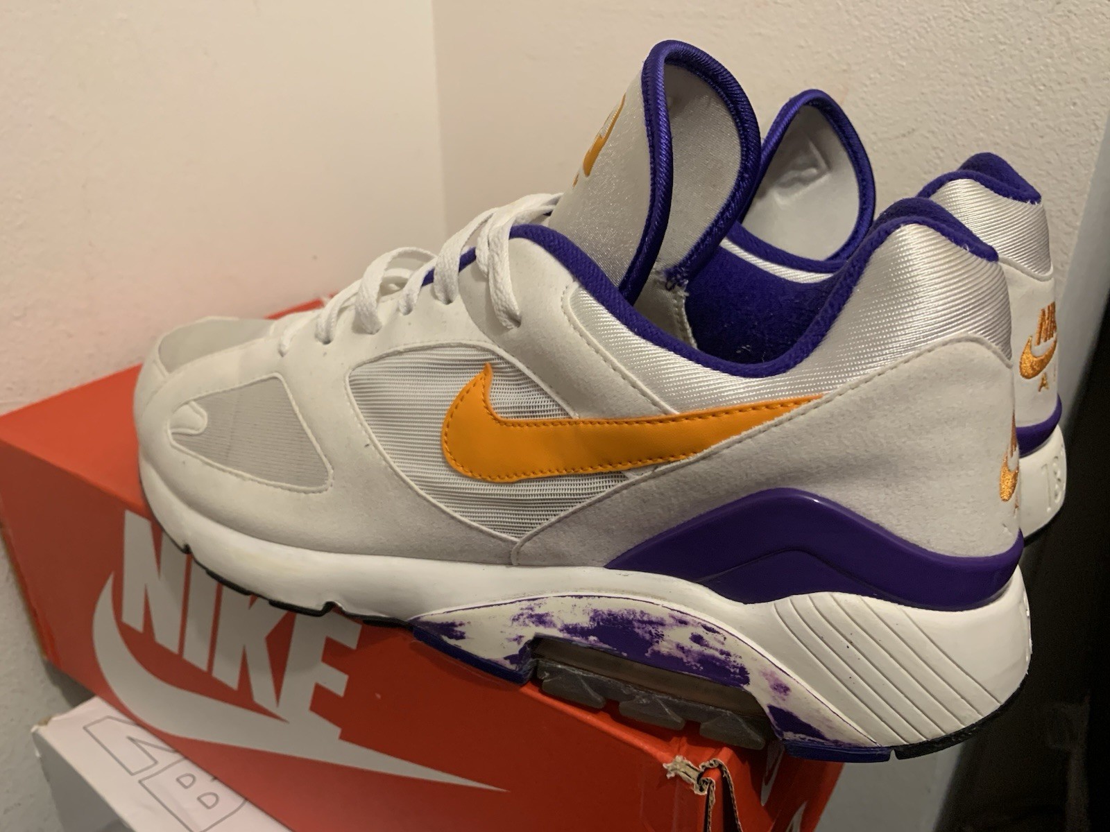 Nike Air Max 180 Bright Ceramic Size 14 sz  615287 101 Retro Running 90s OG image 5