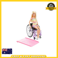 Barbie Doll with Wheelchair and Ramp, Kids Toys and Gifts, Blonde, Barbie Fashio
