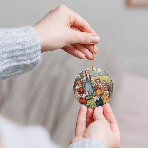 Dorothy& Munchkins Wizard of Oz Ceramic Christmas Tree Ornament, Collectible - Picture 9 of 9