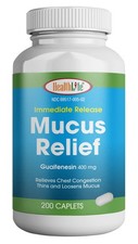 Mucus Relief Guaifenesin Caplets 400 mg, Immediate Release Fast Acting Expect...