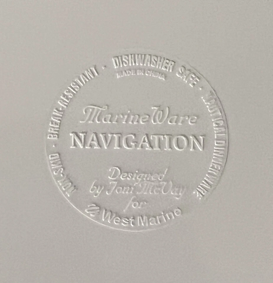 Пластиковые сервировочные миски, набор из 8 безопасных для микроволновой печи и посудомоечной машины синих/белых устриц - Изображение 3 из 4