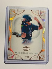 Malcolm Moore #/49 Bronze 2024 Leaf Trinity #142 RC Rookie Card Texas Rangers. rookie card picture