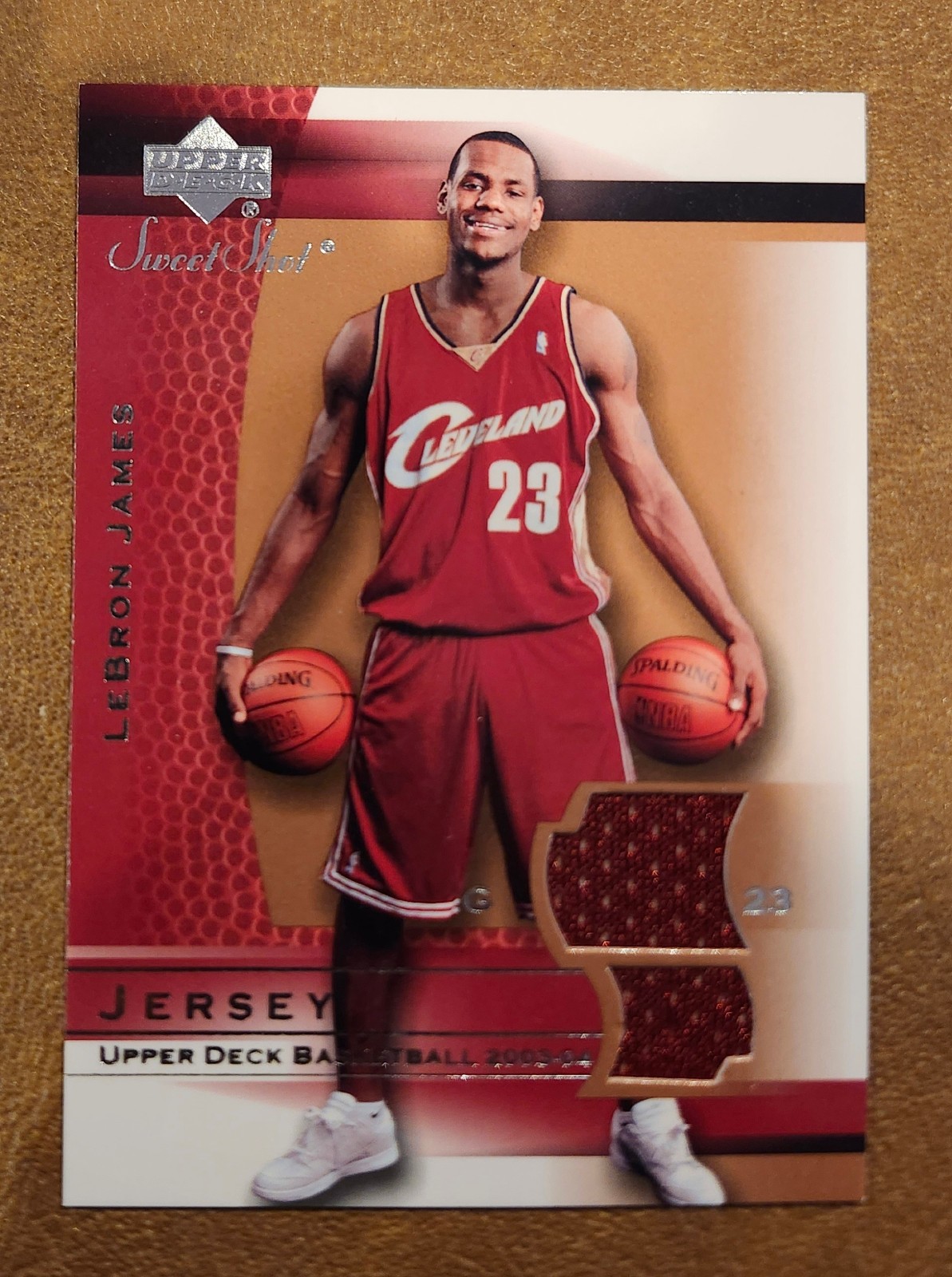 2003-04 Upper Deck Sweet Shot: LeBron James, Cavaliers Game Jersey RC #LJ-J