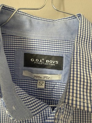G.O.L. BOYS Finest Edition Jungen geknöpftes Hemd kariert blau/weiß 152