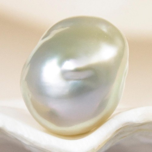 Südseeperle Bi-Color Barock 11,10 mm Maluku Indonesien 1,30g ungebohrt - Bild 11 von 15