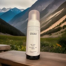 OUAI Air Dry Foam Hair Mousse = Curly & Beach Waves - Conditioning Frizz Control