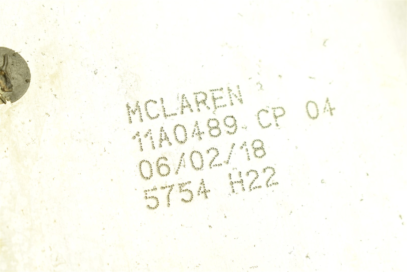 McLaren 570s Center Skid Plate Dented 11A0489CP 