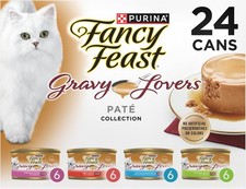 Purina Fancy Feast Gravy Lovers, Poultry  Beef Wet Cat Food, 3oz, 24-Pack 