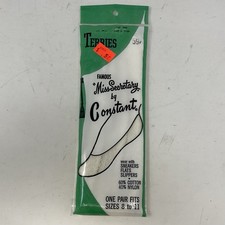 VINTAGE 60s 70s Miss Secretary Terry Cloth Socks Booties Womens 8-11 White NEW