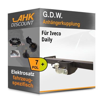 Für Iveco Daily 07.14- G.D.W. Anhängerkupplung starr + 7polig E-Satz AHK