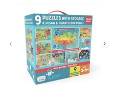 9 Puzzles For Children with Storage Value Pack, Brand New-Sealed Box 