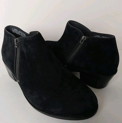 Vionic Joy Serena Ankle Boots Womens 7.5W Black Suede Tassel Zip Comfort Booties