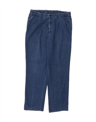 DOCKERS Mens Straight Jeans W36 L34 Blue Cotton JW08