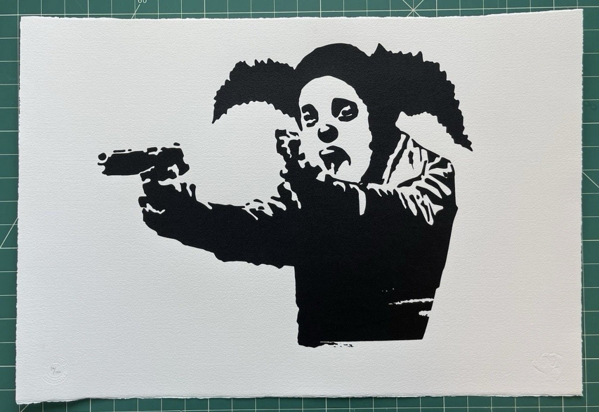 BANKSY x Clown Skateboards Logo Print Stowe Gallery 2022 Limited