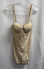 Maidenform Convertible Full Slip 38C Beige Stretch Underwire Style 2304