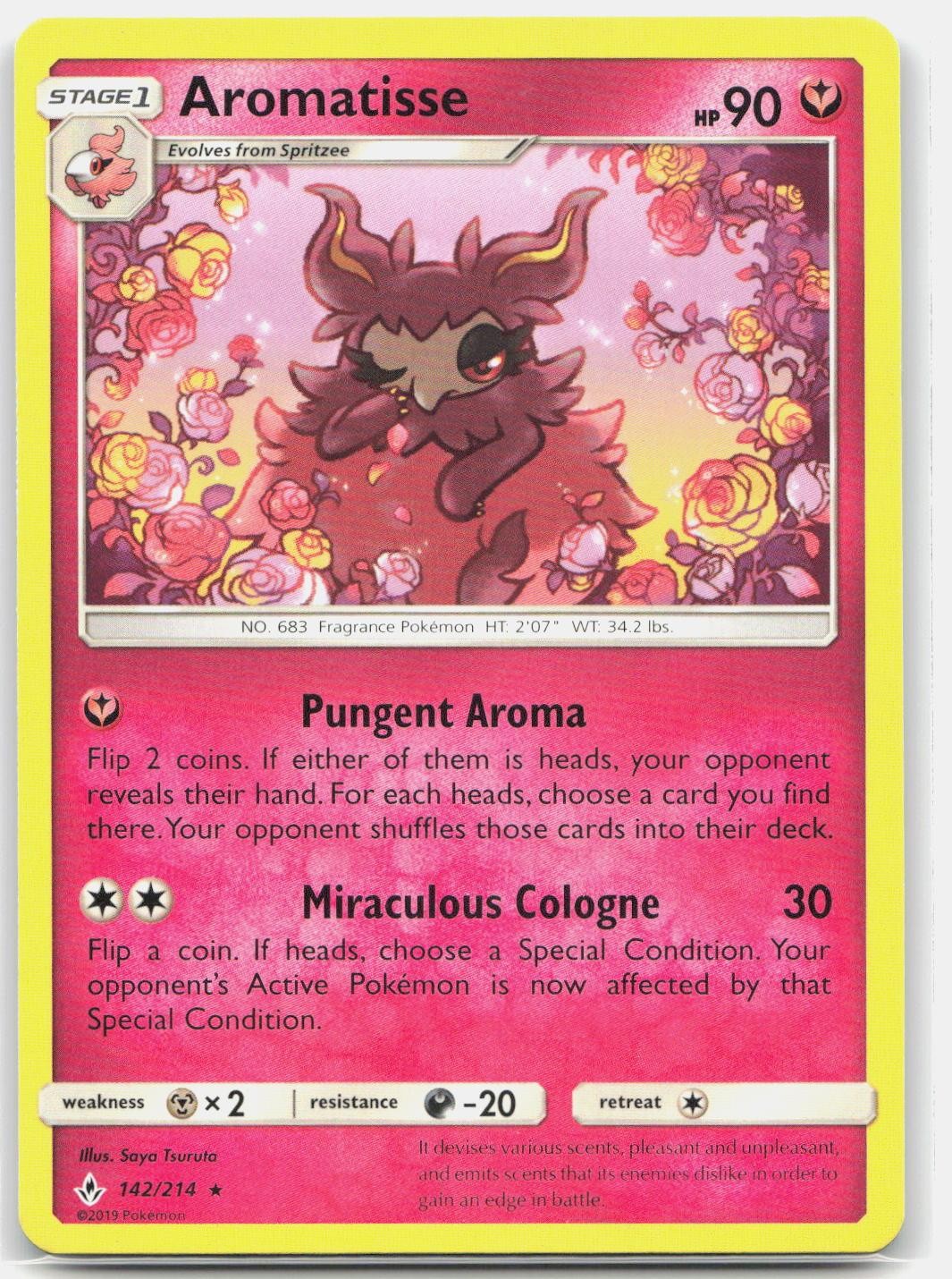Aromatisse 142/214 R Normal Unbroken Bonds Pokemon LP