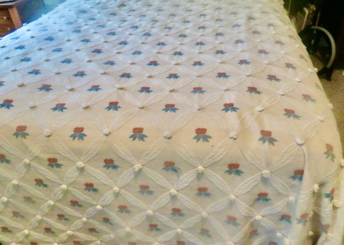 BATES Bedspread Blanket Vintage Cotton Floral Full/Queen 90X115 Reversible - Picture 7 of 17