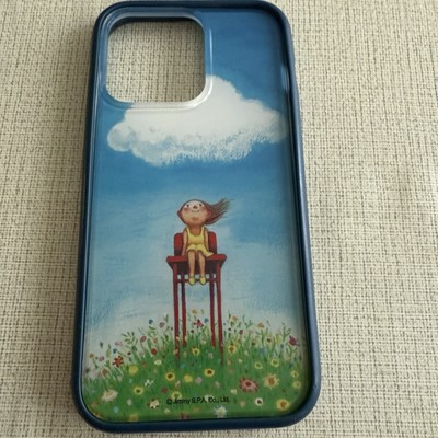 Rhinoshield blue iPhone 13 Pro durable case. Lucky Meeting You - Cloud