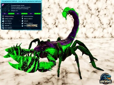  ARK Survival Ascended Pulmonoscorpius Top Stats PVE PS5/XBOX/PC