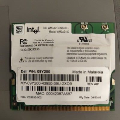 Intel 0N0498 Notebook WLAN Modul WM3A2100 PCI Adapter gebraucht