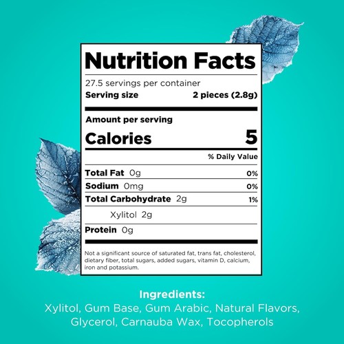 PUR Gum  Aspartame Free Chewing Gum 100% Xylitol Natural Spearmint Flavored Gum - Picture 59 of 106