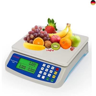 KAMANAN Waage Digital 30kg GroßE KüChenwaage Obstwaage mit 3 Einheiten Konvertierung l