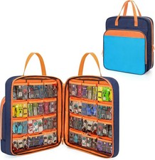 CURMIO Carrying Case for Hot Wheels Up to 99pcs, 1:64 Scale Toy Cars, Matchbox 