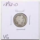 1892-O 10C Barber Liberty Head Dime in VG Condition #RK040