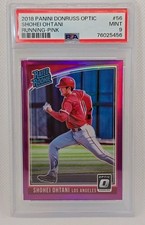 Shohei Ohtani PINK Prizm Rookie  PSA 9 2018 Panini Donruss Optic - Variation #56