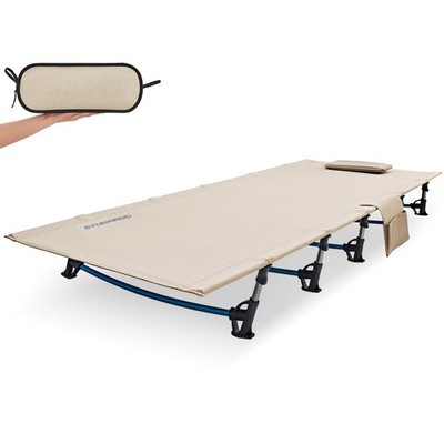Ultralight Folding Camping Cot, Extra Long Backpacking Camping Cots for Adult...