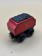Thomas  Friends James' Tender Wooden Train Car Red Number 5 Brio Compatible