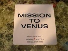 Omega / Swatch Mission to Venus watch, New in box with papers