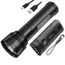 Combo: Nitecore EDC37 Rechargeable Tactical EDC Flashlight -8000 Lumens w/ Nitec