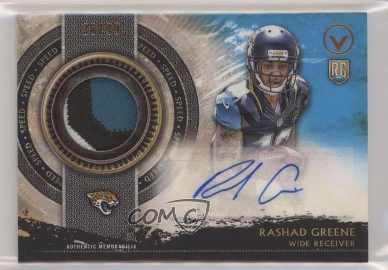 2015 Topps Valor Speed 36/99 Rashad Greene RPA Rookie Patch Auto RC Shield 3z8
