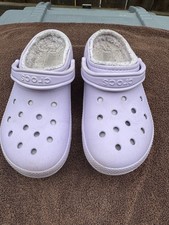 Crocs Classic Lined Lilac Women's Purple Rubber Slip-On Straps Round Toe M8 W10