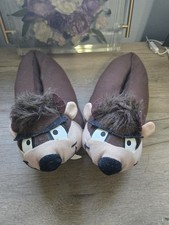 Vintage 1989 Tasmanian Devil Taz Slippers size medium warner brothers