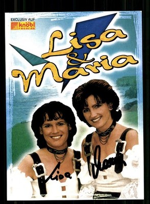 Lisa und Maria Autogrammkarte Original  Signiert # BC 235063