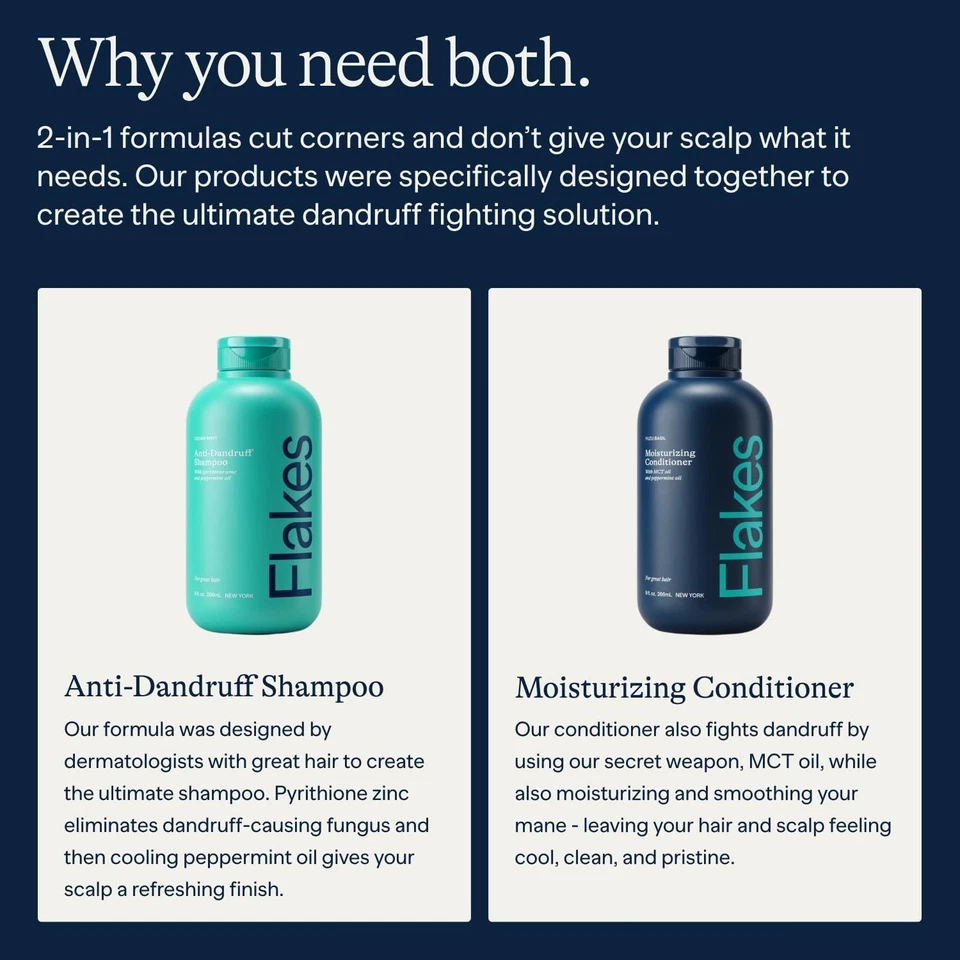 Nuevo paquete completo de champú y acondicionador anticaspa para el cuidado del cabello Foto 3 de 4