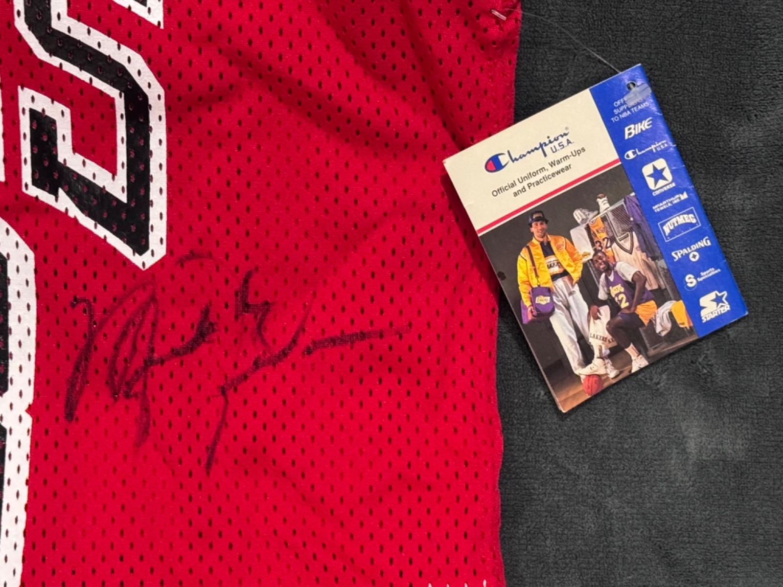 Michael Jordan Vintage 1980's Champion Bulls Jersey w/ Tags Signed Auto PSA BAS view 10