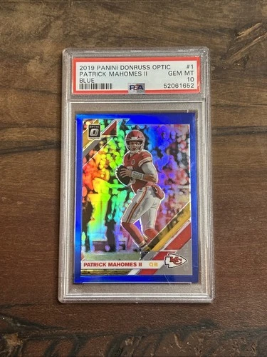 2019 PATRICK MAHOMES SP /150 Optic Blue Prizm GEM MINT PSA 10_POP 5!!!