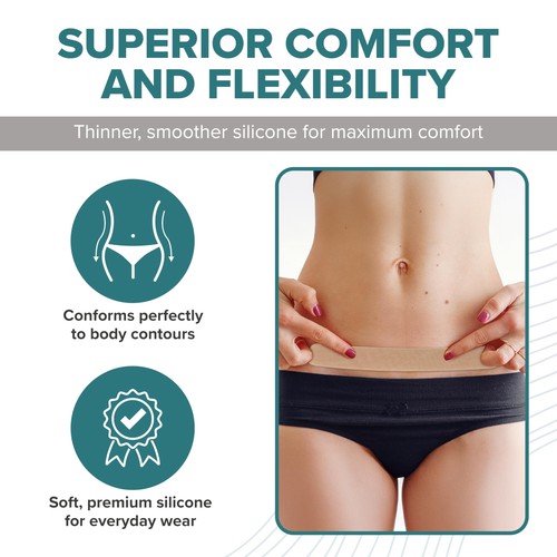 Biodermis Epiderm Long Strips Natural Silicone Scar Sheets Soft Flexible - Afbeelding 3 van 8