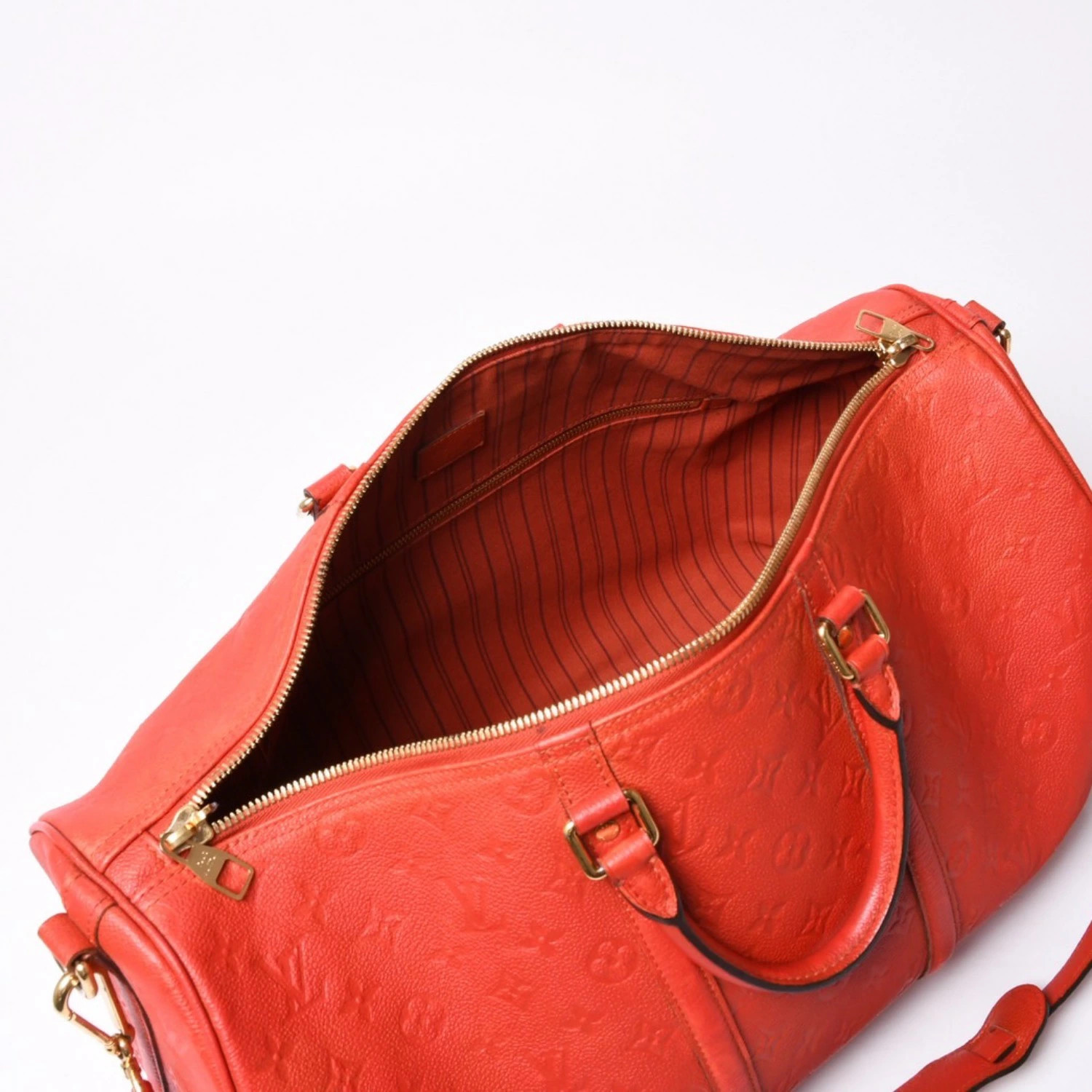 Louis Vuitton Monogram Empreinte Keepall Bandouliere Red Shoulder Strap Booklet image 2