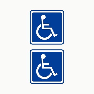 Disabled Wheelchair Users Stickers Pack of 2 | Disabled Stickers Aut...