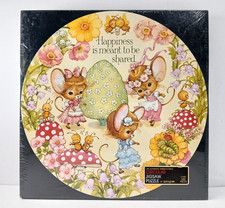 Vintage 1983 Springbok HAPPYLAND HAPPINESS Circular Round Puzzle Mouse Mice NEW