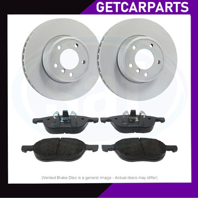 Ford Connect Grand Tourneo 2013+ Pair Rear Solid Brake Discs/Pads 1.0-1.6