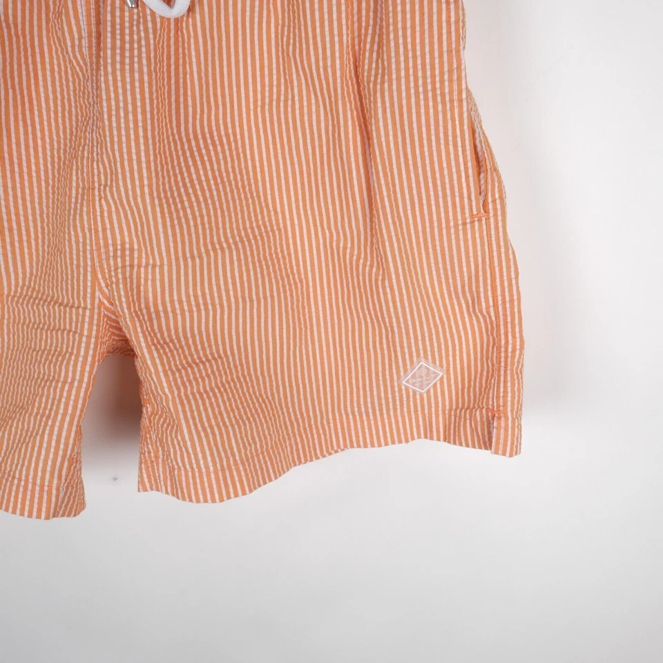 GANT 男式游泳短裤橙色条纹 L 码短裤海洋夏季 — 第 2/4 张图片