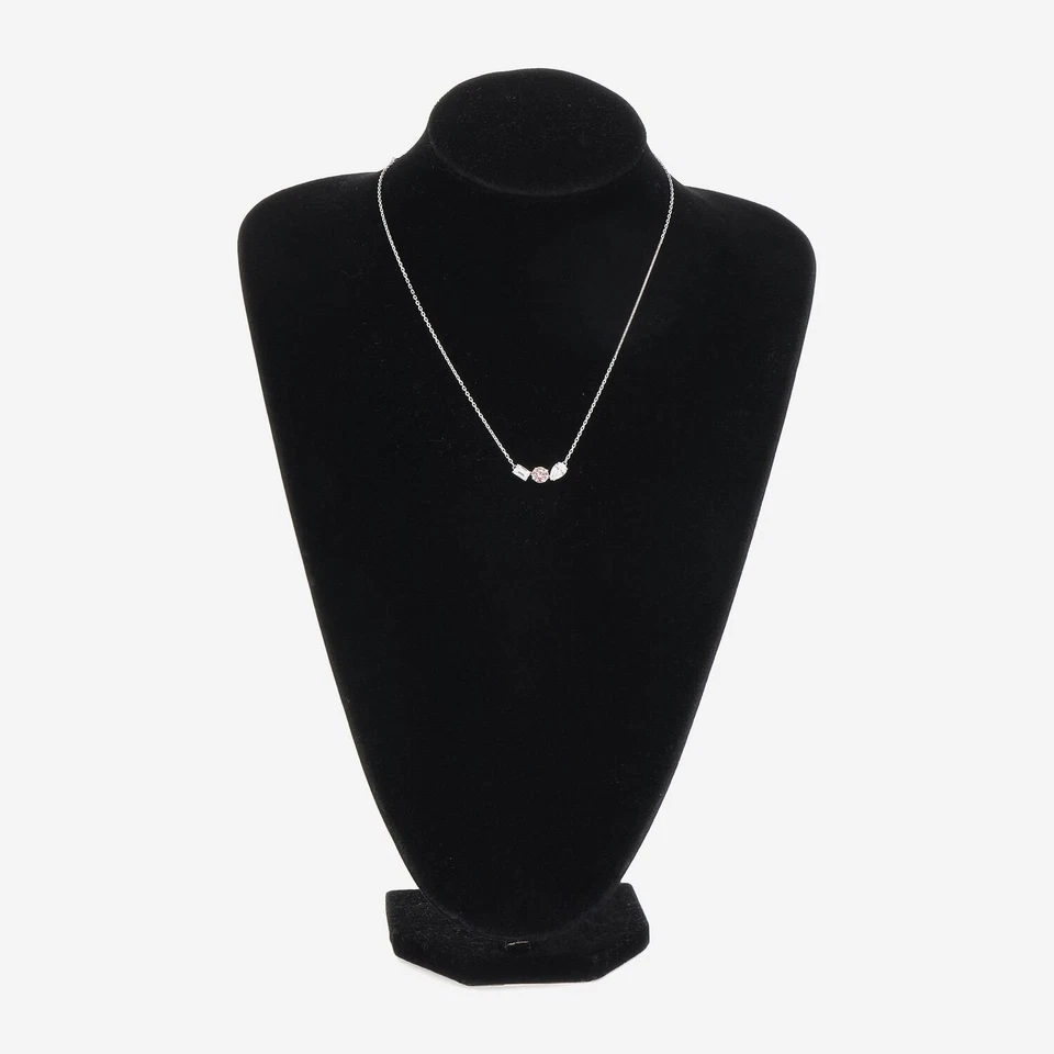 Collana Swarovski Mesmera Rosa Taglio Misto Placcata In Rodio 5668275 - Immagine 2 di 4